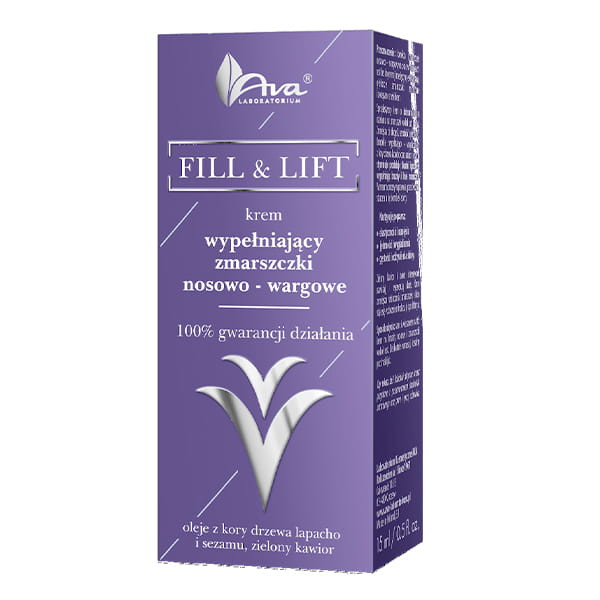 Ava fill and lift ráncfeltöltő arcszérum orr, száj környéki mimikai ráncokra 15 ml
