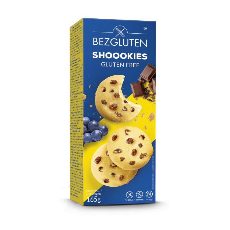 Bezgluten gluténmentes shoookies mazsolás csokoládés keksz 160 g