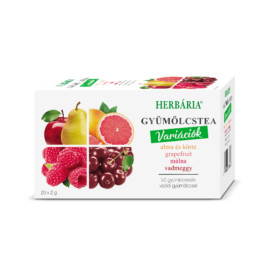 Herbária gyümölcstea mix 1 alma-körte, grapefruit, málna, vadmeggy variáció 20x2 g 40 g akciós termékkép 1