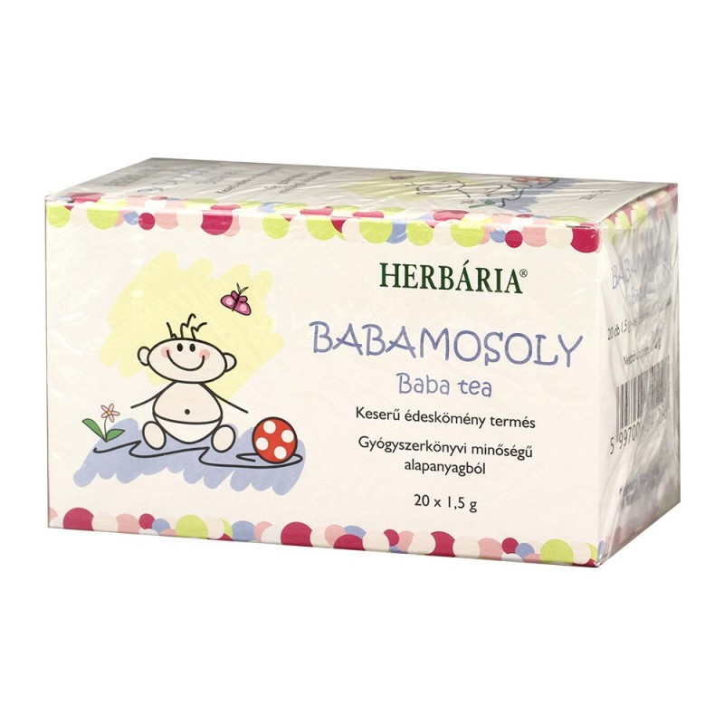 Herbária babamosoly baba tea 20x1,5g 30 g akciós termékkép 1