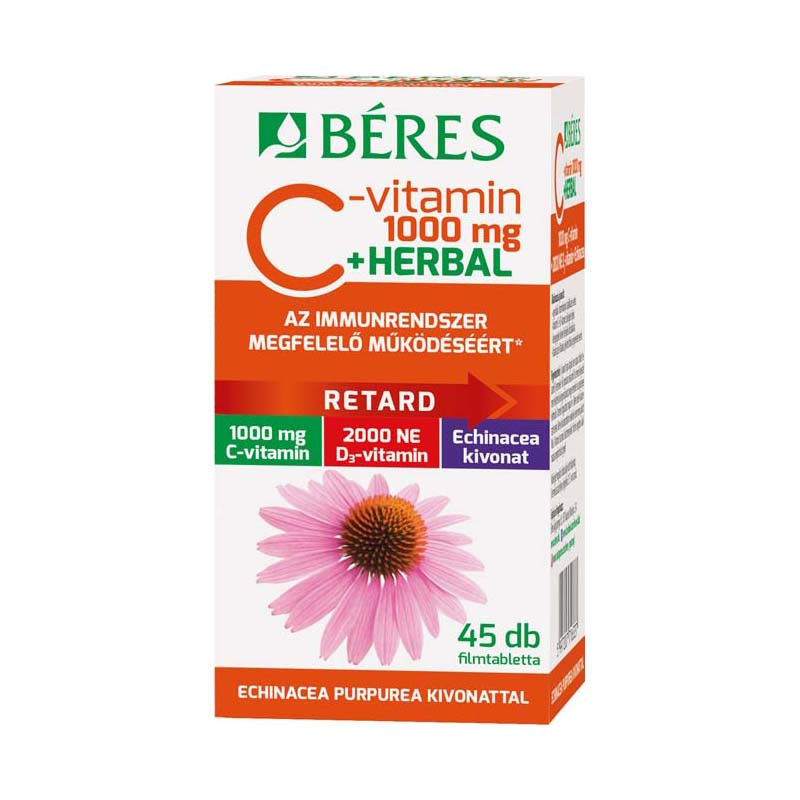 BÉRES C-VITAMIN RETARD 1000MG +HERBAL