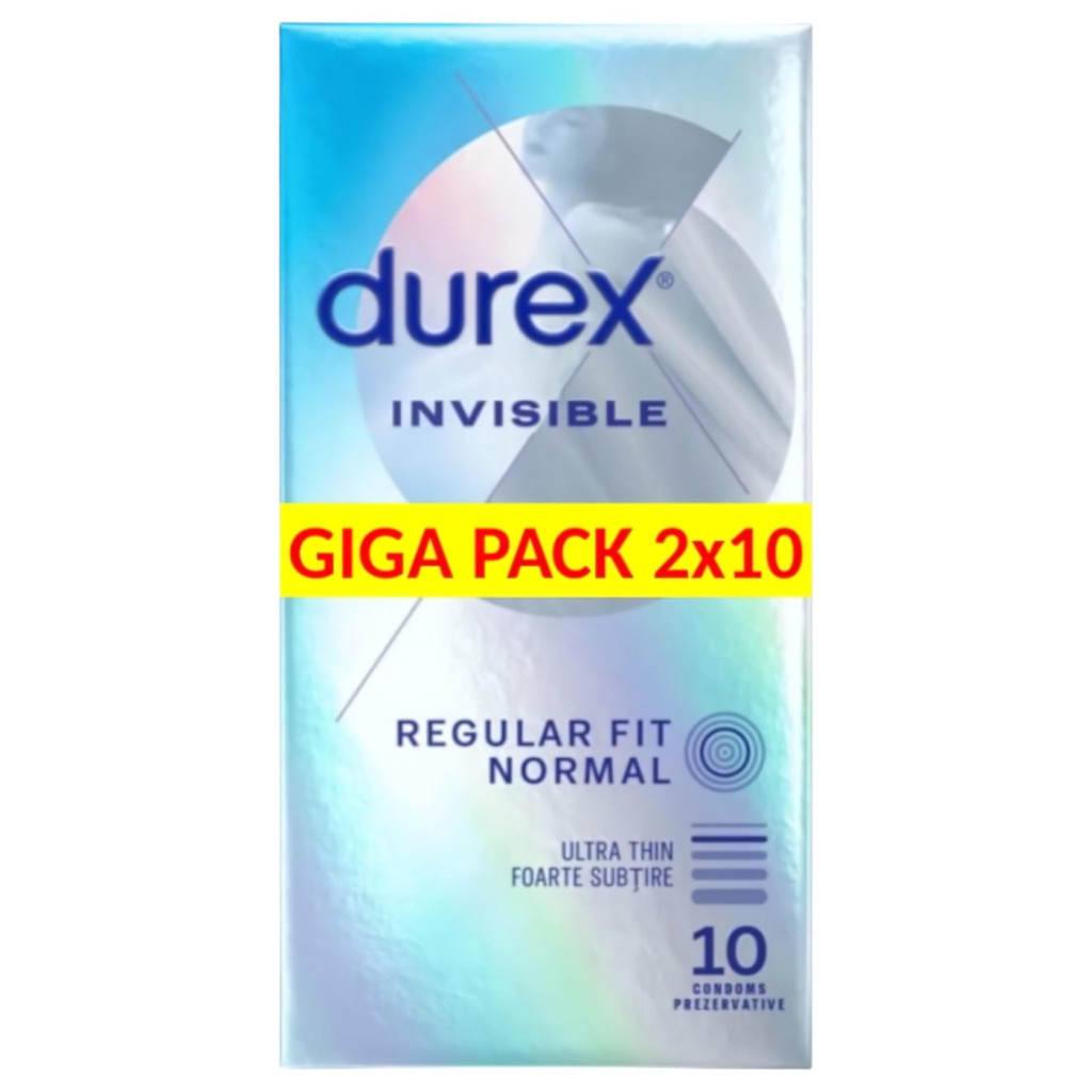 Durex Invisible Extra Sensitive - vékony óvszer (2x10db) akciós termékkép 1