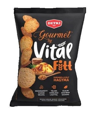 Detki Gourmet Vital Fitt Teljes Kiőrlésű Kréker Karamellizált Hagymás Hcn 100G akciós termékkép 1