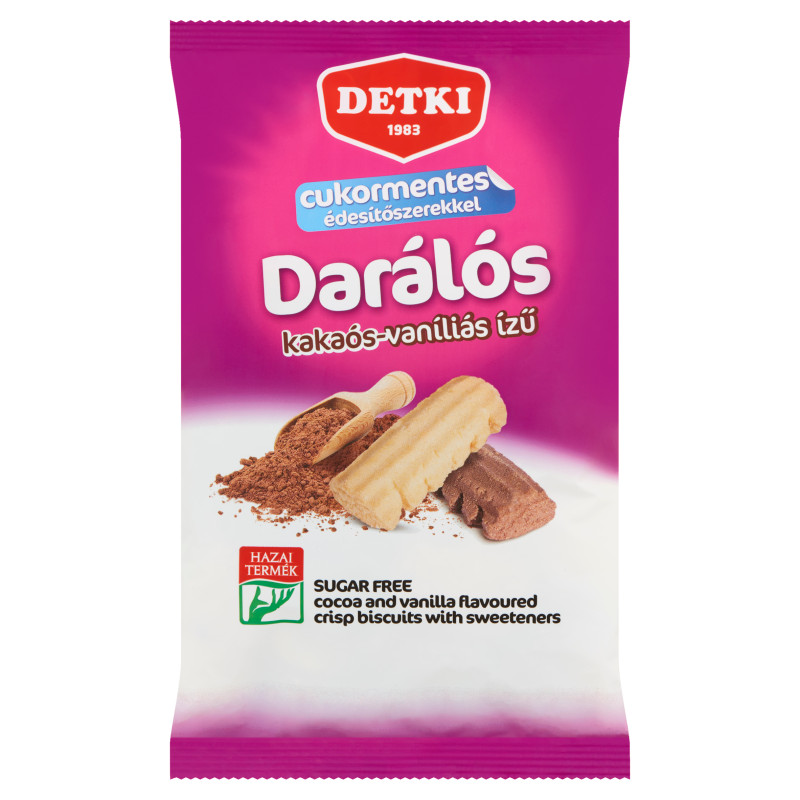 Detki cukorm.darálós vaníliás és kakaós omlós keksz 180 g