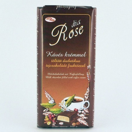 Sweetrose tejcsokoládé kávés krémmel töltött,fruktózzal 100 g