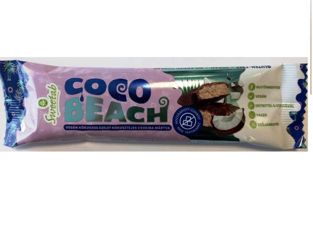 Sweetab vegan, glutenfree csokiszelet kókuszos 35 g akciós termékkép 1