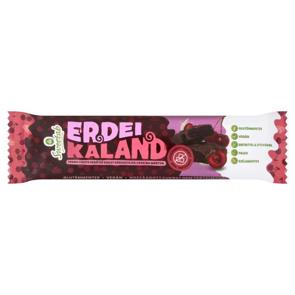 Sweetab vegan, glutenfree csokiszelet erdei kaland 35 g akciós termékkép 1