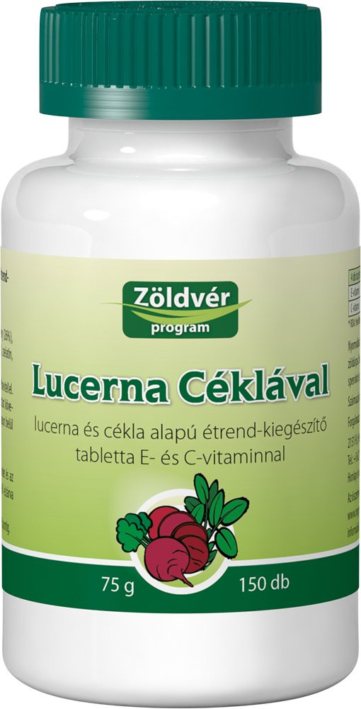 Zöldvér lucerna cékla tabletta 150 db