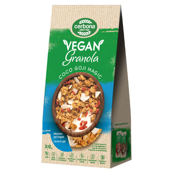CERBONA VEGÁN GRANOLA KÓKUSZ-GOJI akciós termékkép 1