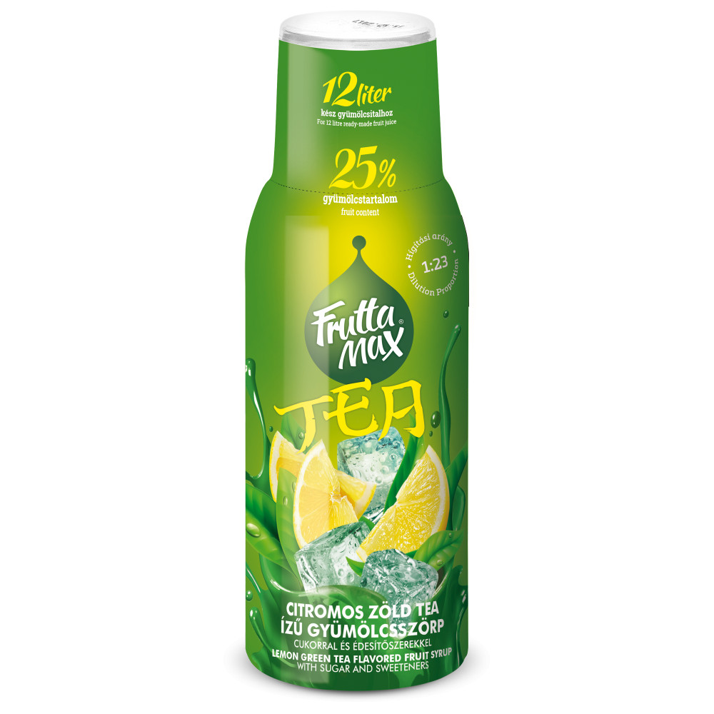 FruttaMax Bubble 12 citromos zöld tea gyümölcsszörp 500 ml