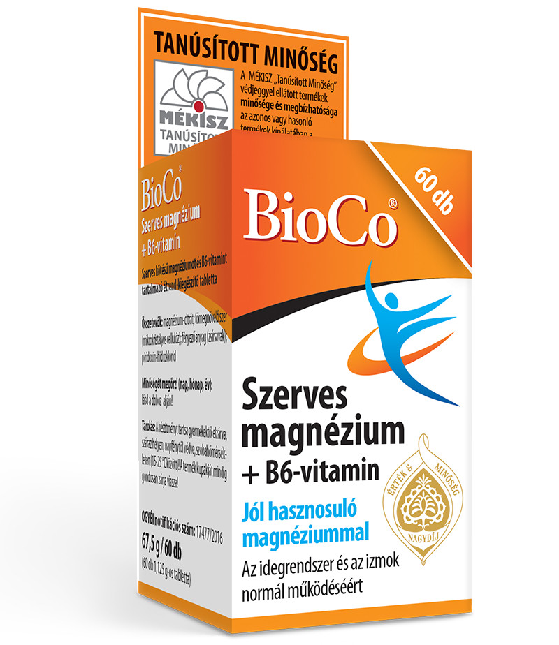 Bioco szerves magnézium b6-vitamin tabletta 60 db