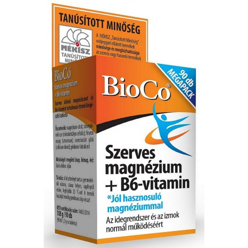 Bioco szerves magnézium b6-vitamin tabletta 90 db