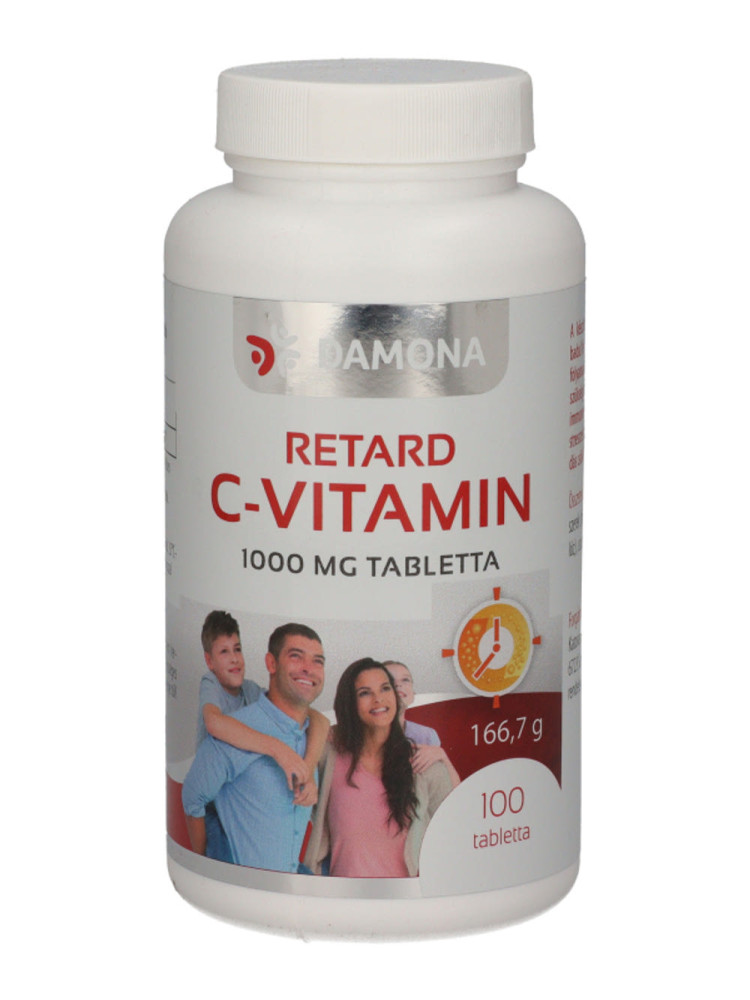 DAMONA C-VITAMIN 1000 mg RETARD TABLETTA 100 db