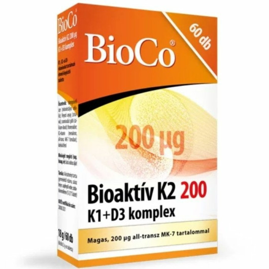 BIOCO BIOAKTÍV K2 200 K1-D3 VIT.60 db akciós termékkép 1