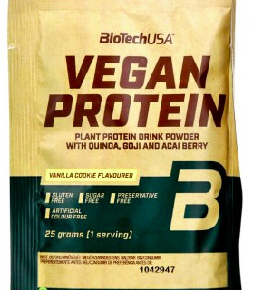 BiotechUSA Vegan Protein 25g vaníliás sütemény akciós termékkép 1