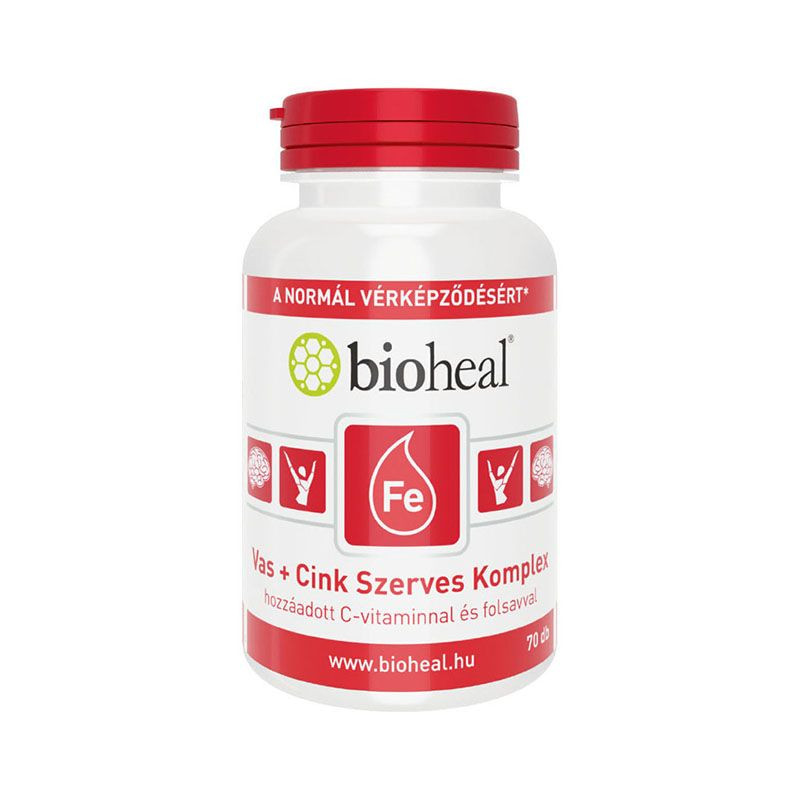 BIOHEAL SZERVES CINK 25MG 70DB akciós termékkép 1