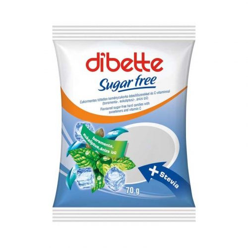 Diabette cukormentes vegyes mentol ízű cukorka édesítőszerekkel 70 g