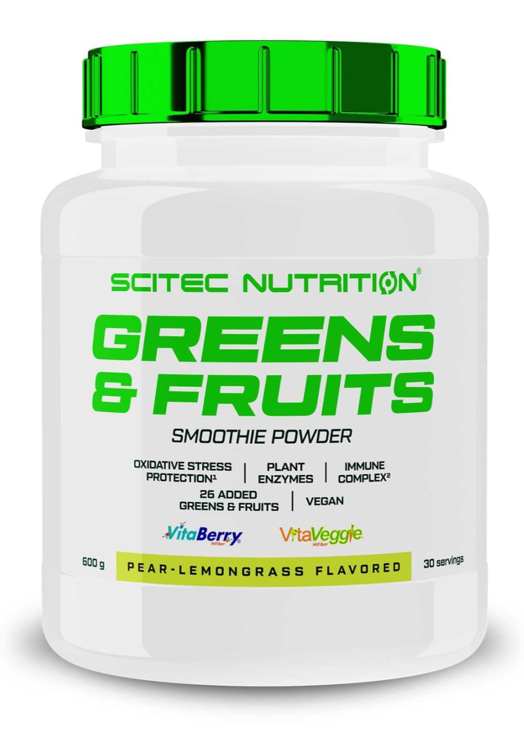 SciTec Greens &amp; Fruits 600g körte-citromfű akciós termékkép 1