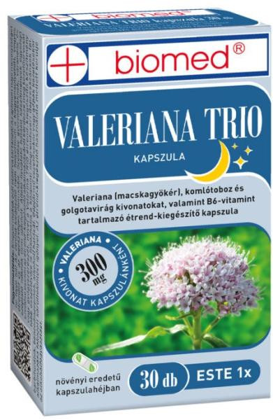 Biomed valeriana trio kapszula 30 db akciós termékkép 1