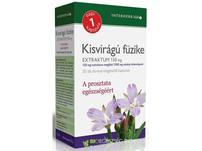 INTERHERB NAPI 1 KISVIRÁGÚ FÜZIKE EXTRAKTUM KAPSZULA 30DB