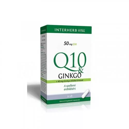 INTERHERB Q10&GINKGO KAPSZULA 30DB