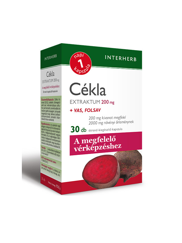 INTERHERB NAPI 1 CÉKLA EXTRAKTUM KAPSZULA 30DB