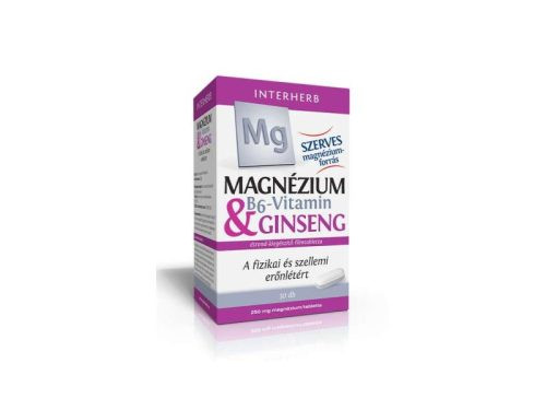 Interherb Magnézium 250Mg-B6-Vitamin-Ginseng Tabletta 30Db akciós termékkép 1
