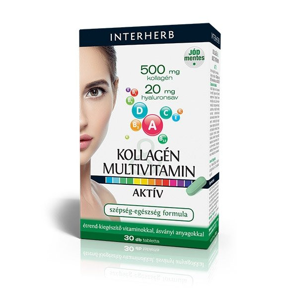 INTERHERB KOLLAGÉN MULTIVITAMIN TABLETTA 30DB