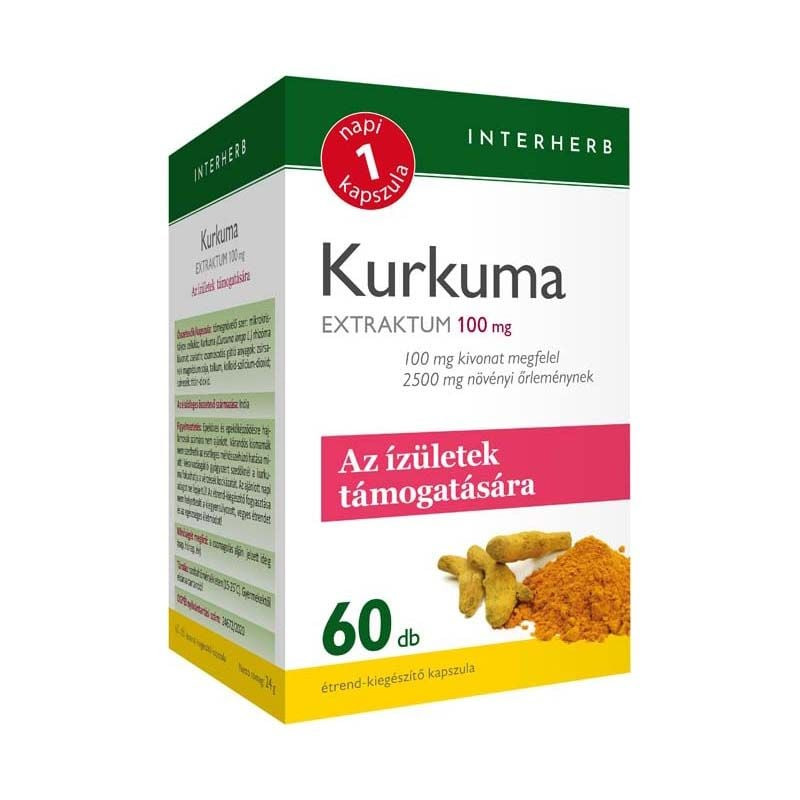 Interherb Napi 1 Kurkuma Extraktum Kapszula 60Db akciós termékkép 1