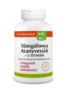 Interherb Xxl Tőzegáfonya+Aranyvessző+C-Vitamin Tabletta 90Db akciós termékkép 1