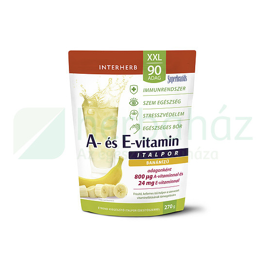 Interherb Xxl A + E-Vitamin Banánízű Italpor 90 Adag 270G akciós termékkép 1