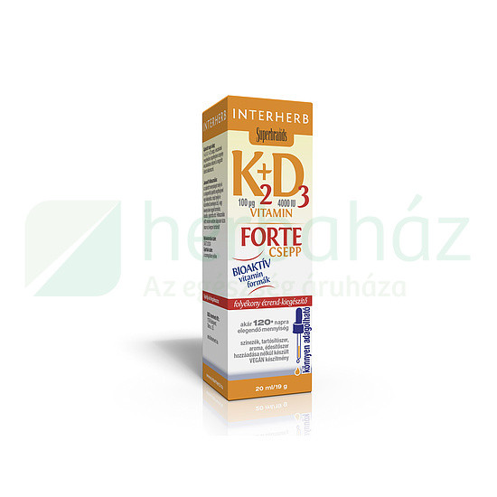 Interherb K2+D3 Vitamin Forte Csepp 20Ml akciós termékkép 1