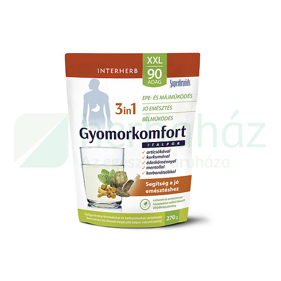 Interherb Xxl Gyomorkomfort 3In1 Borsmenta Ízű Italpor 90 Adag 270G akciós termékkép 1