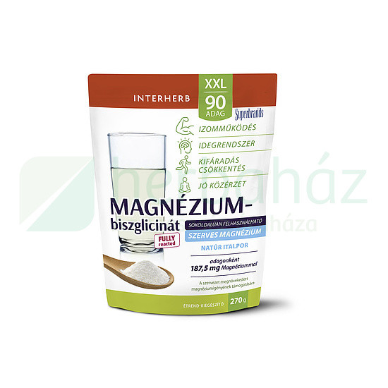 Interherb Xxl Szerves Magnézium-Biszglicinát Natúr Italpor 90 Adag 270G akciós termékkép 1