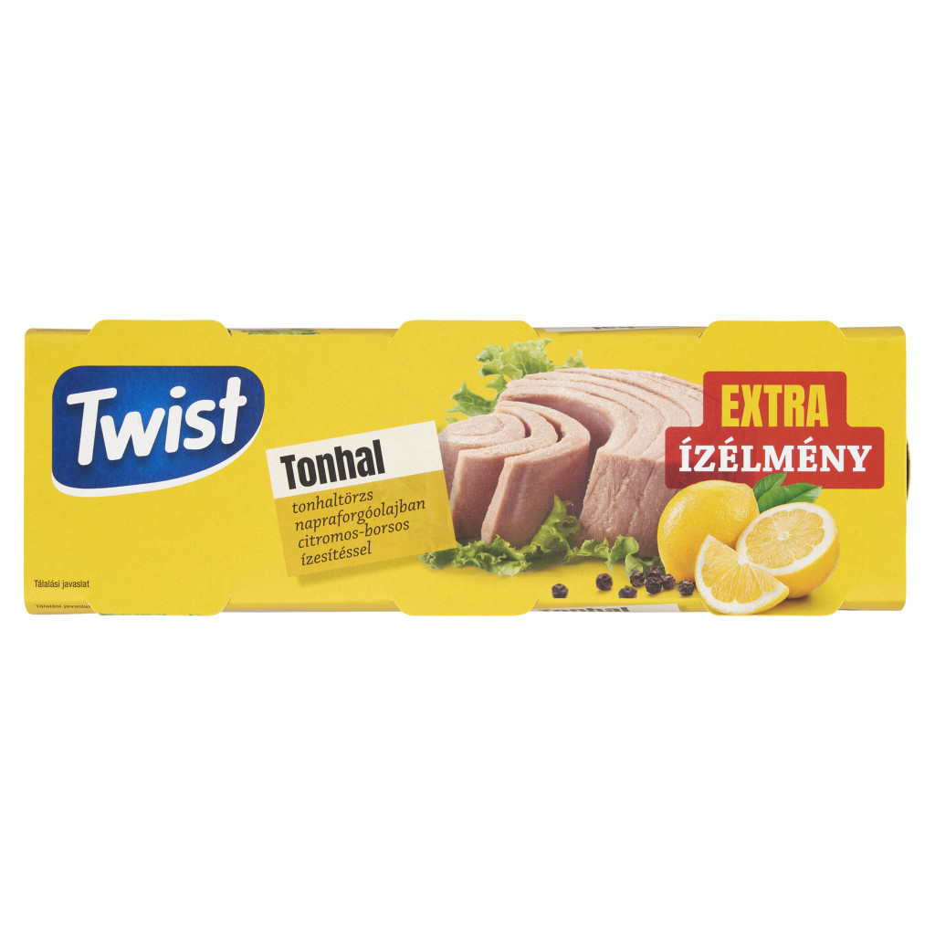 Twist tonhaltörzs növényi olajban citromos-borsos ízesítéssel 3x80g 240 g