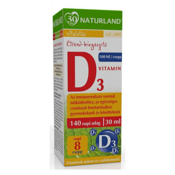 Naturland D3-vitamin csepp 30 ml akciós termékkép 1