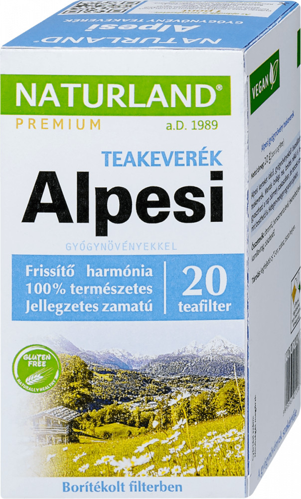 NATURLAND ALPESI GYÓGYNÖVÉNY TEA 20FILT.