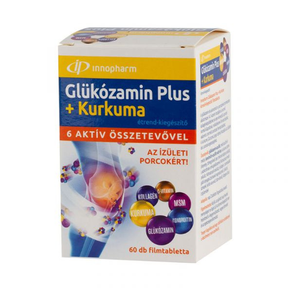 INNOPHARM GLÜKOZAMIN PLUS + kurkuma FILMT.60 db akciós termékkép 1