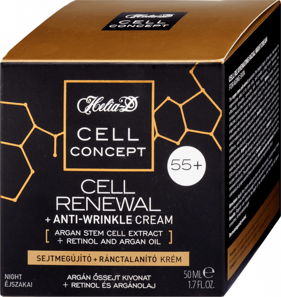 Helia-D cell concept 55+ sejtmegújító+ránctalanító éjszakai krém 50 ml akciós termékkép 1