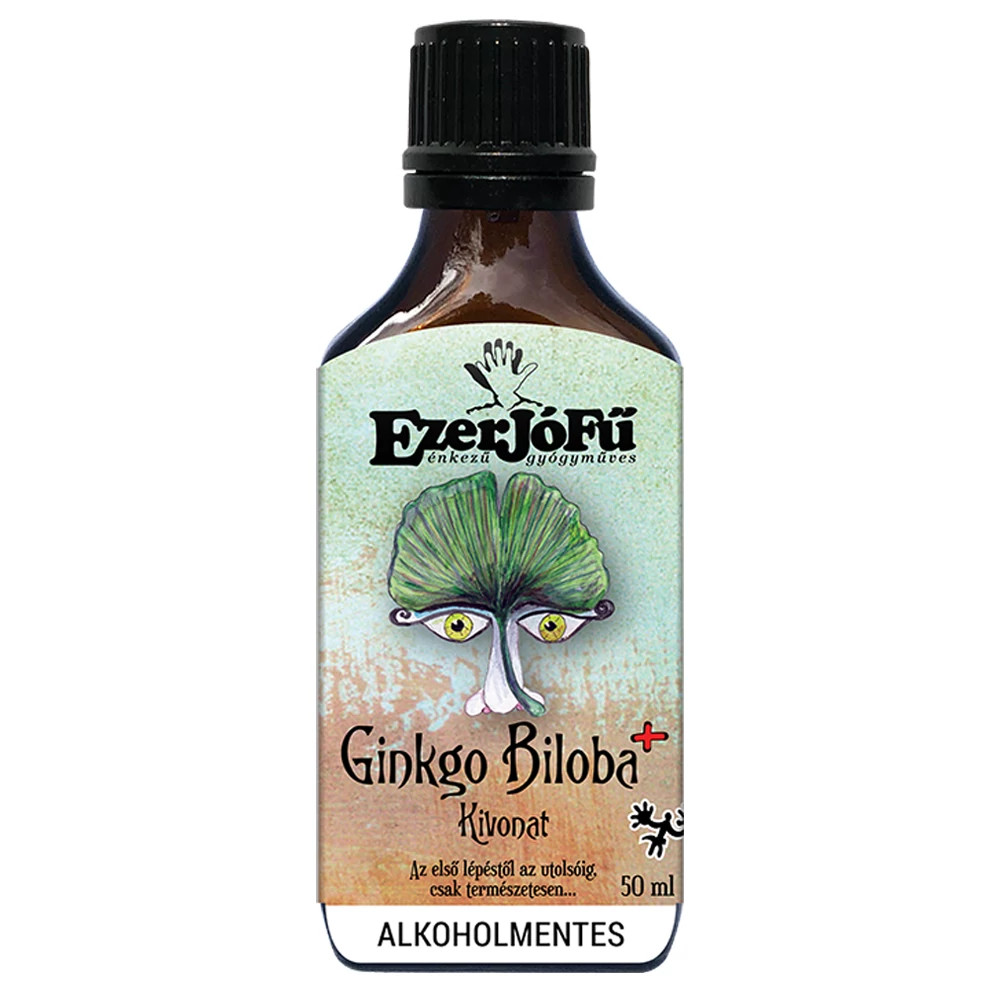 EzerJóFű Ginkgo Biloba+ kivonat 50ml alkoholmentes, növényi glicerinnel akciós termékkép 1
