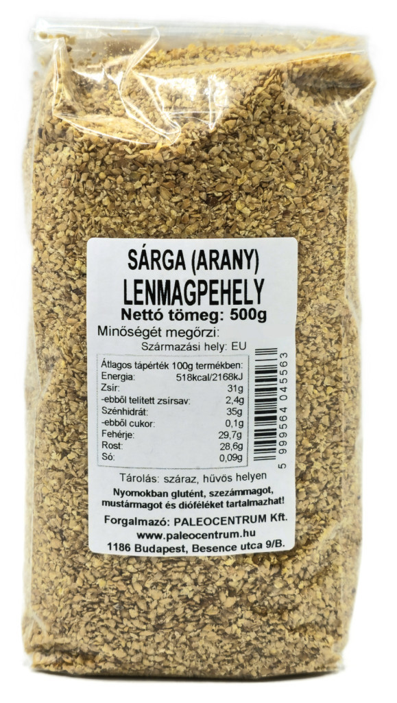 Paleolit Sárga (arany) lenmagpehely 500g akciós termékkép 1