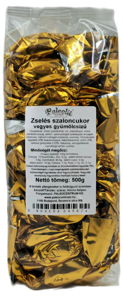 Paleolit zselés szaloncukor vegyesgyümölcs ízű 500 g