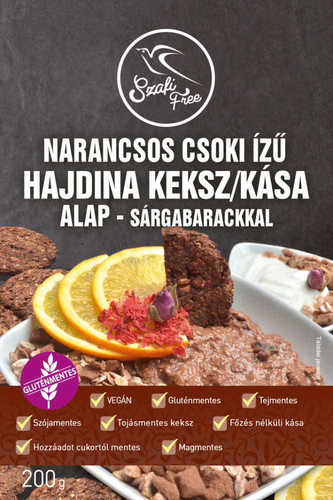 Szafi Free narancsos csoki ízű hajdina keksz/kása 200 g