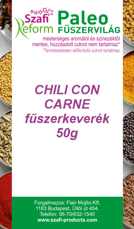 SZAFI REFORM PALEO CHILI CON CARNE FŰSZERKEVERÉK 50G