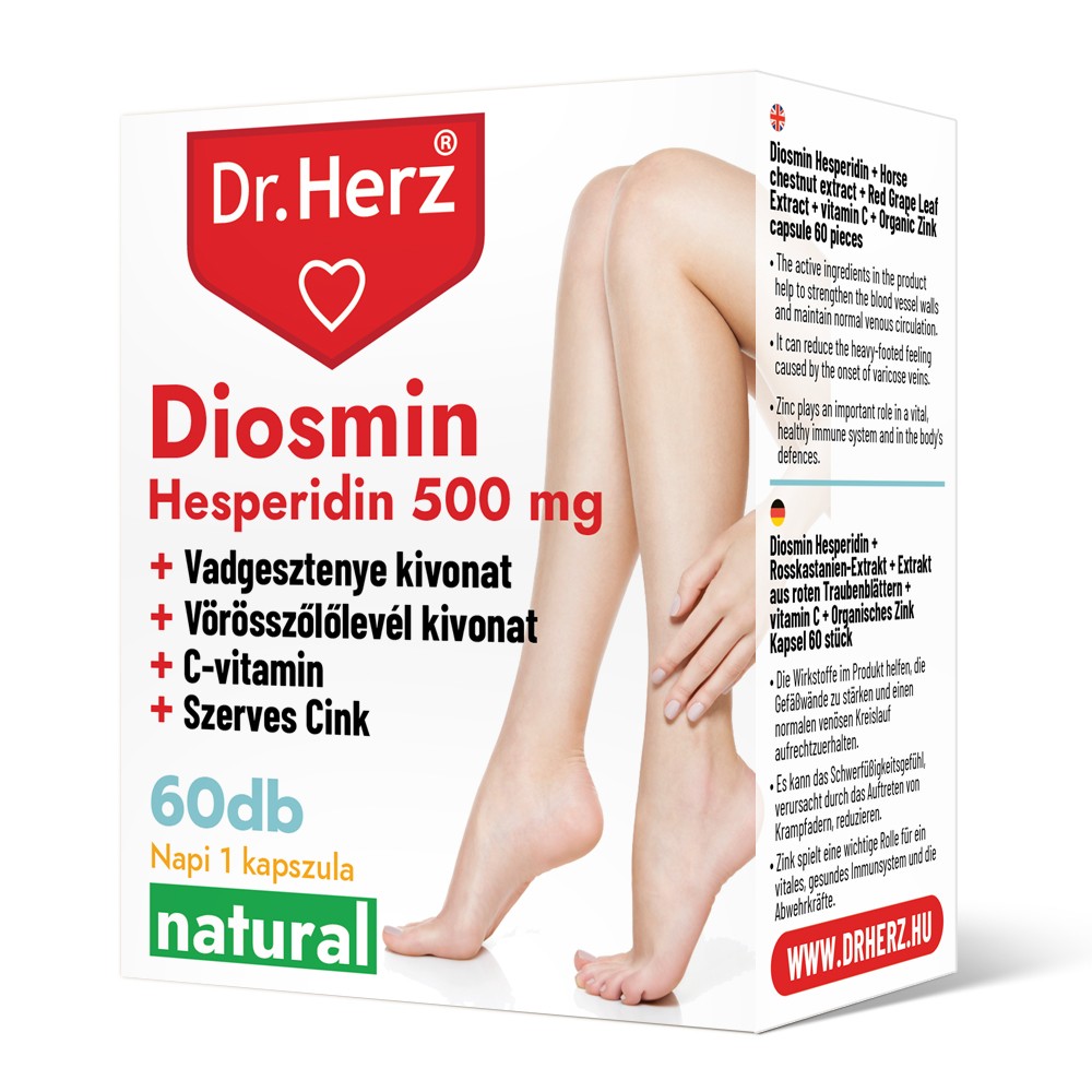 DR Herz Diosmin Hesperidin 500 mg 60 db kapszula akciós termékkép 1