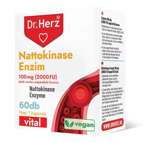 Dr. Herz Nattokinase Enzim 100Mg 2000 Fu Kapszula 60Db  akciós termékkép 1