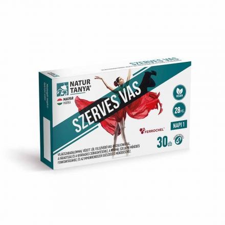 Natur Tanya® Szerves, vegán vas - Világszabadalommal védett vas-biszglicinát és vérképző vitaminok