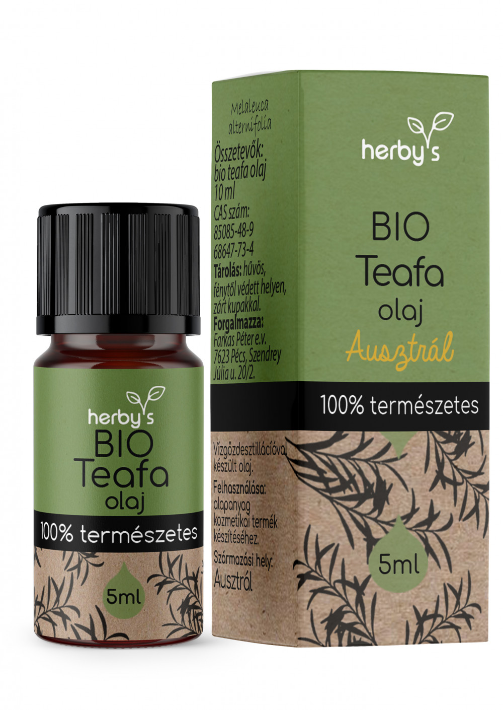 HERBY&#039;S BIO TEAFA OLAJ 5ML akciós termékkép 1