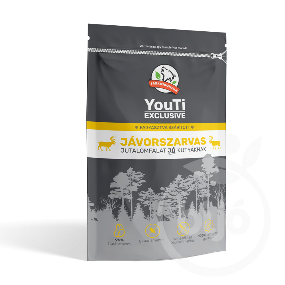 Farkaskonyha exclusive jávorszarvas jutalomfalat 50 g