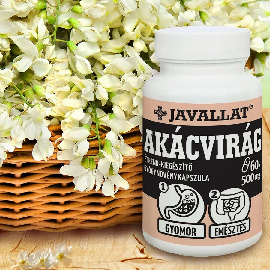 Javallat Akácvirág Étrend-Kiegészítő Gyógynövénykapszula 60Db akciós termékkép 1